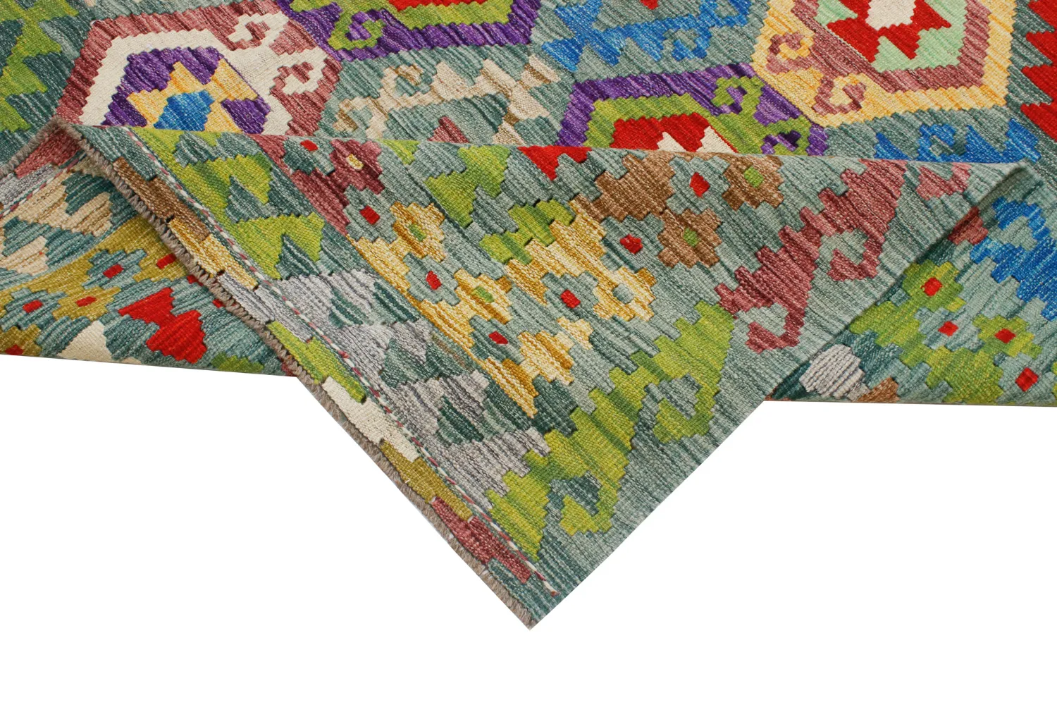 Tapis Oriental - Vegi Kelim Hand Woven - 199 x 290 cm