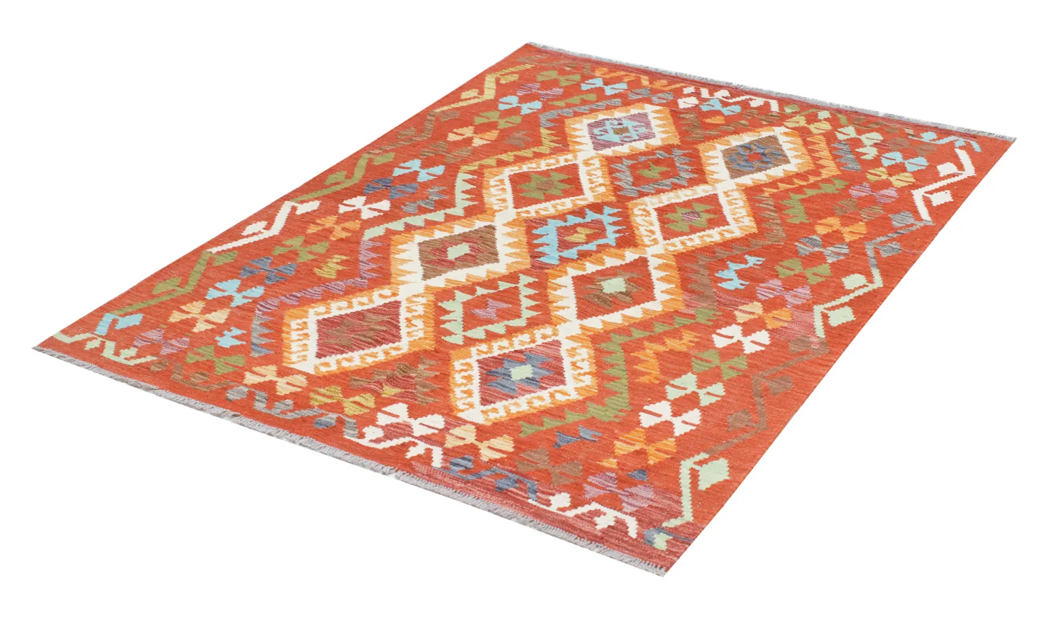 Tapis Oriental - Vegi Kelim Hand Woven - 130 x 176 cm