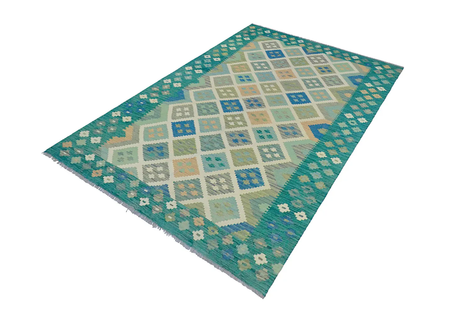 Tapis Oriental - Vegi Kelim Hand Woven - 169 x 248 cm