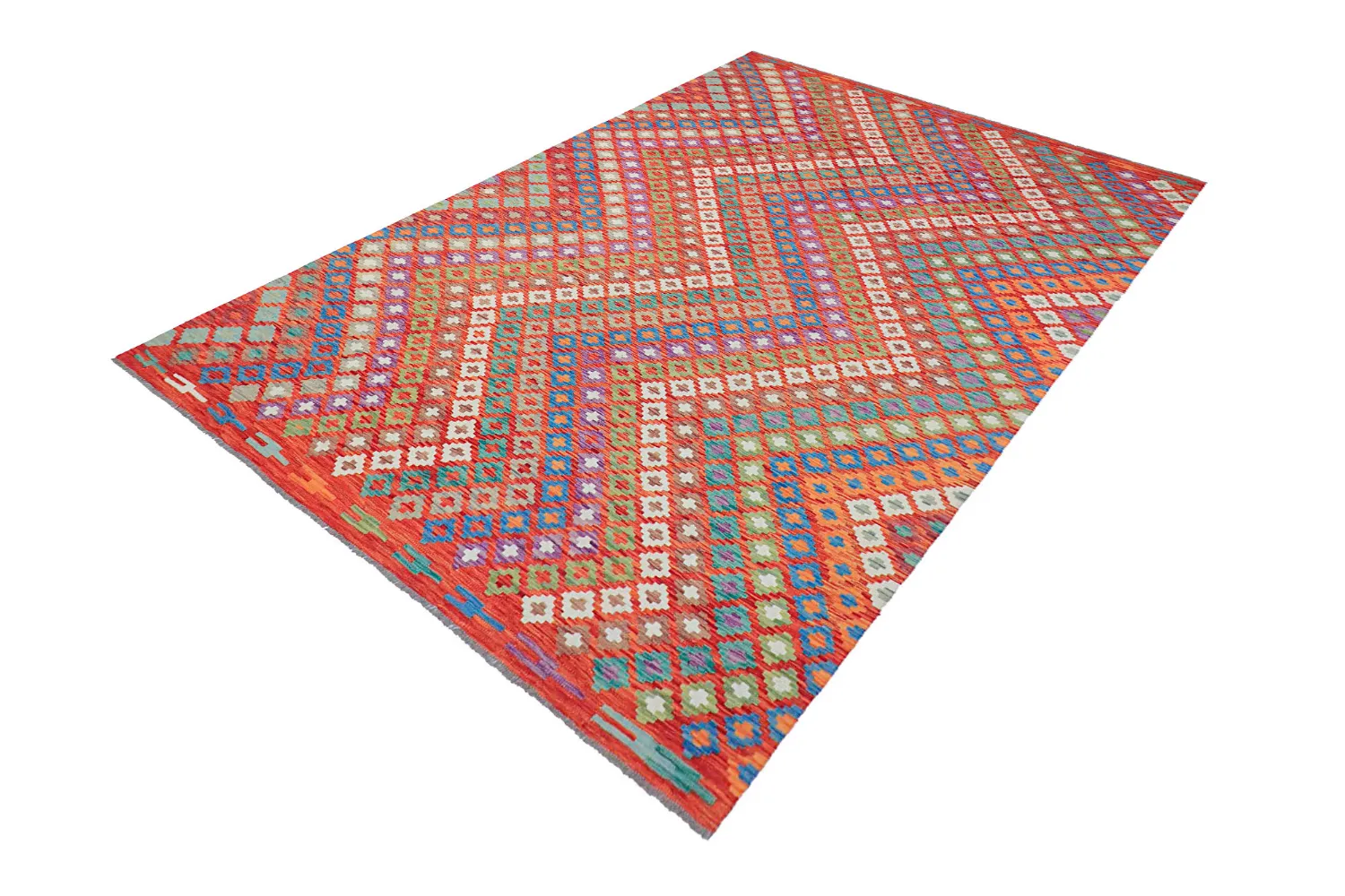 Tapis Oriental - Vegi Kelim Hand Woven - 207 x 301 cm