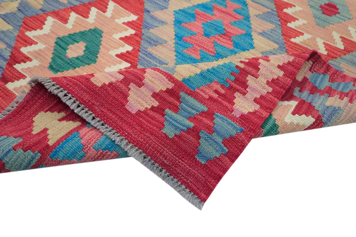 Tapis Oriental - Vegi Kelim Hand Woven - 175 x 245 cm