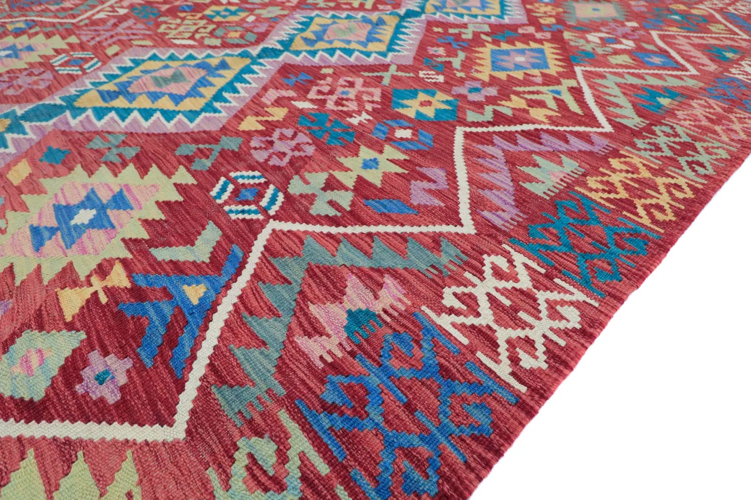 Tapis Oriental - Vegi Kelim Hand Woven - 161 x 243 cm