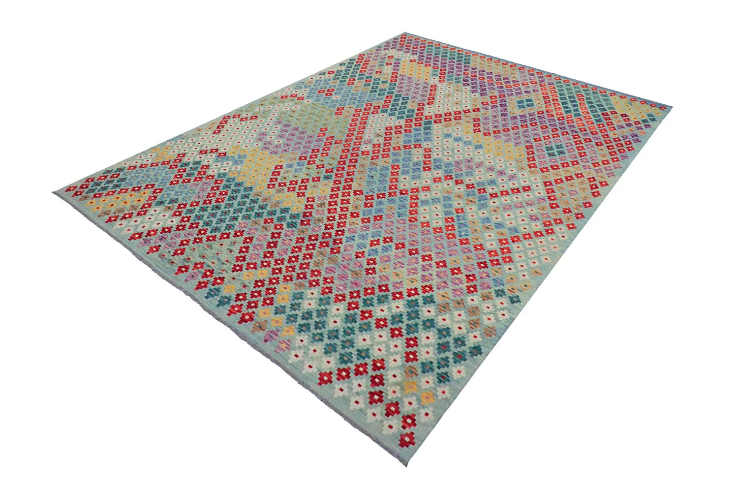 Tapis Oriental - Vegi Kelim Hand Woven - 211 x 288 cm