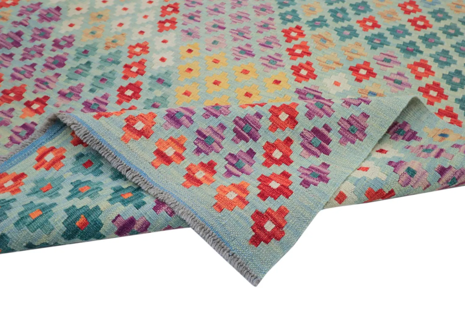 Tapis Oriental - Vegi Kelim Hand Woven - 211 x 288 cm