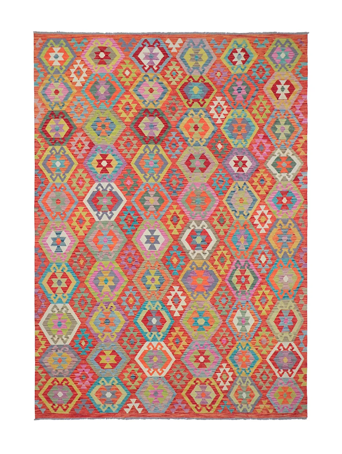 Tapis Oriental - Vegi Kelim Hand Woven - 203 x 296 cm