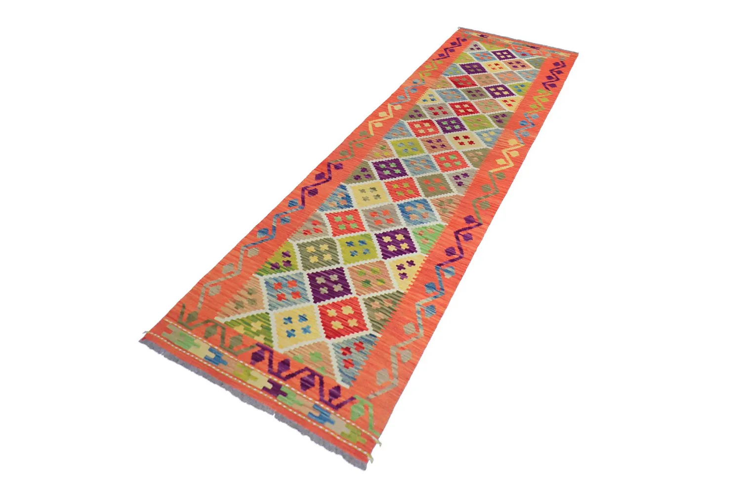 Tapis Oriental - Vegi Kelim Hand Woven - 79 x 298 cm