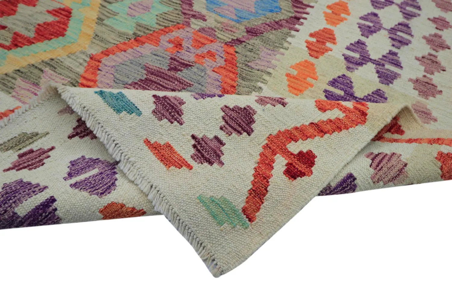 Tapis Oriental - Vegi Kelim Hand Woven - 175 x 245 cm