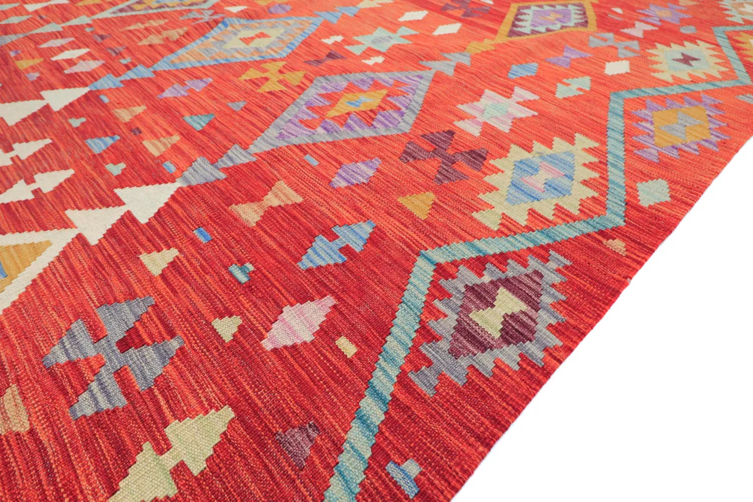 Tapis Oriental - Vegi Kelim Hand Woven - 203 x 299 cm