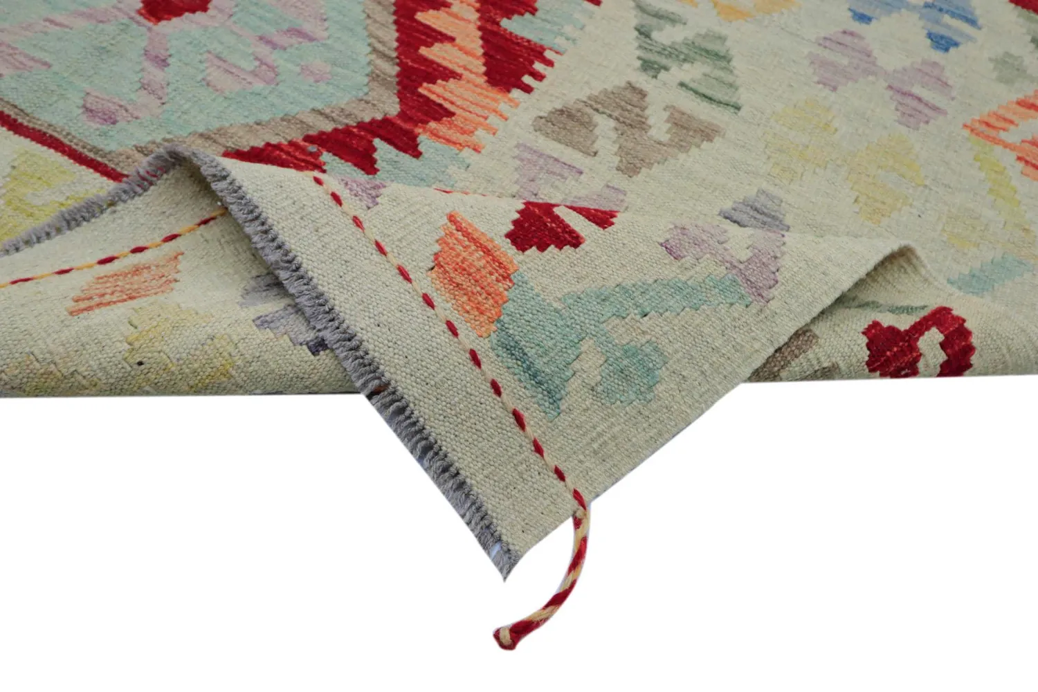 Tapis Oriental - Vegi Kelim Hand Woven - 176 x 247 cm