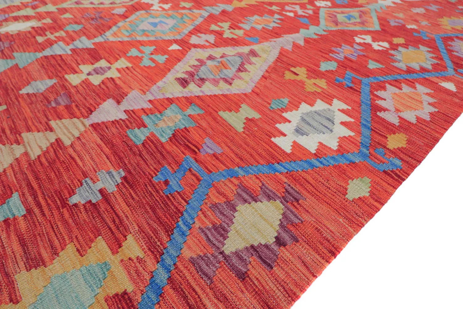 Tapis Oriental - Vegi Kelim Hand Woven - 201 x 300 cm