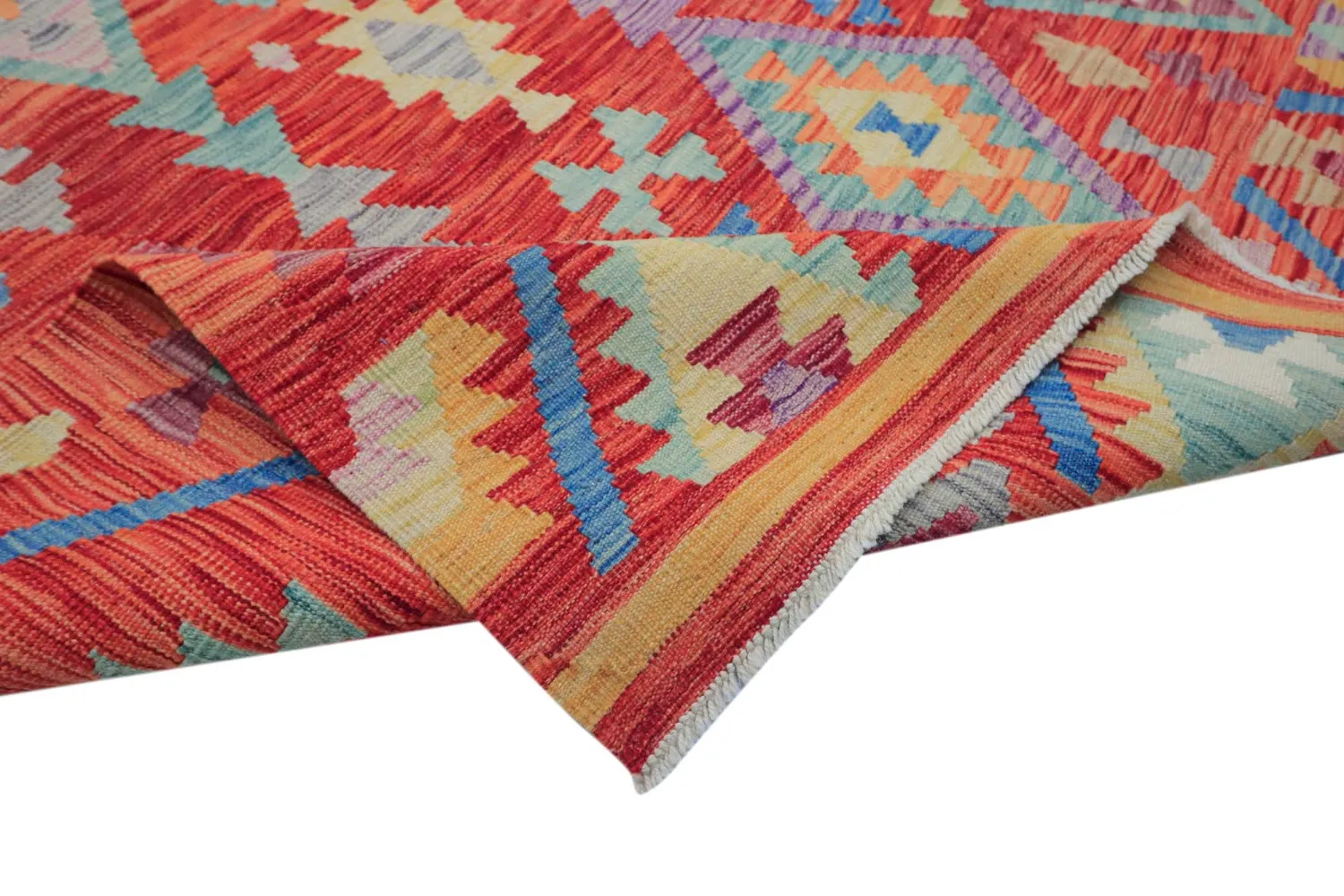 Tapis Oriental - Vegi Kelim Hand Woven - 201 x 300 cm
