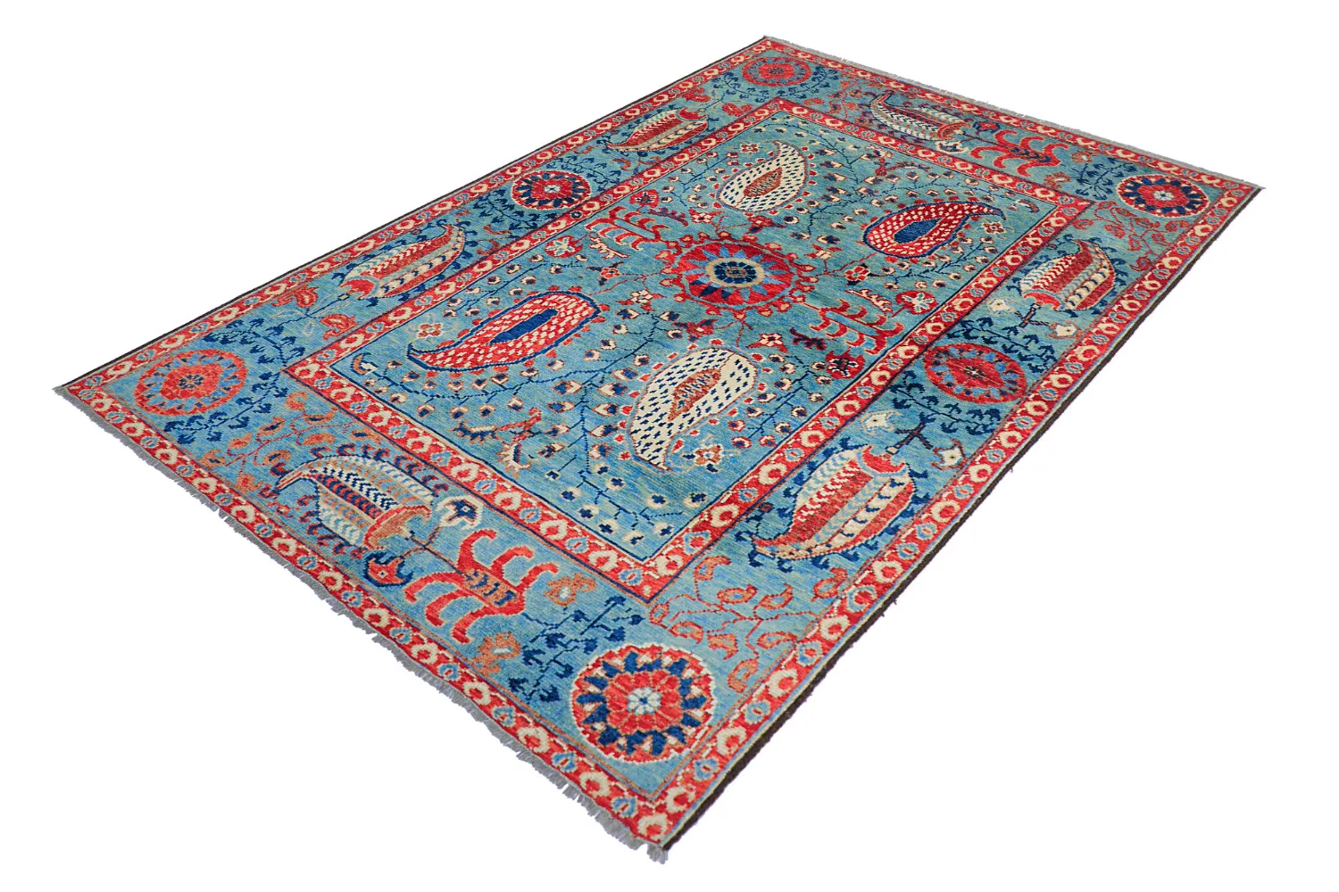 Tapis Oriental - Suzani Hand Knotted - 170 x 240 cm