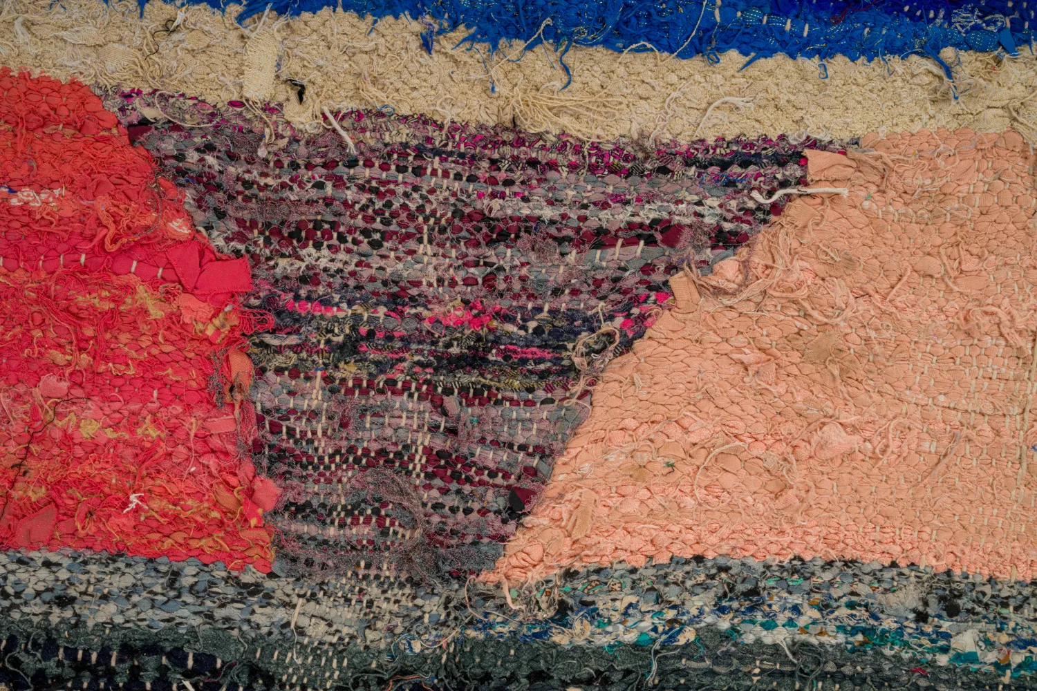 Tapis berbère marocain Boucherouite 135 x 270 cm