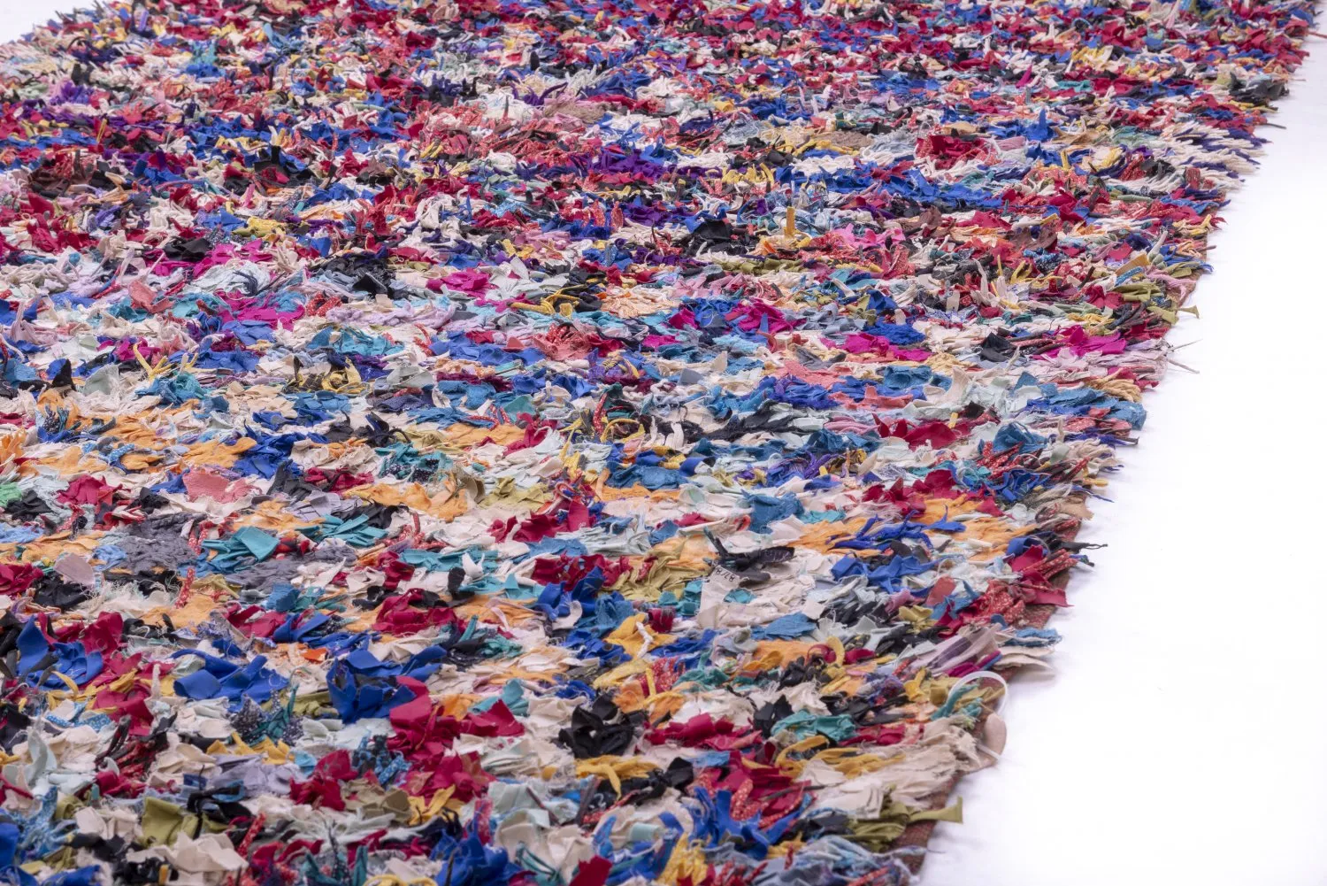 Tapis berbère marocain Boucherouite 370 x 145 cm
