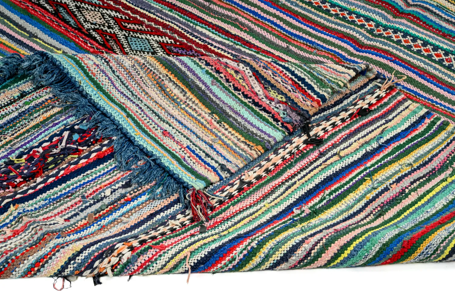 Tapis berbère marocain Boucherouite 150 x 340 cm