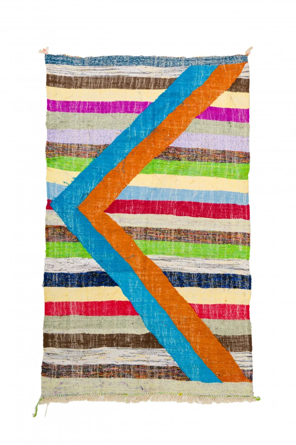 Tapis berbère marocain Boucherouite 125 x 215 cm