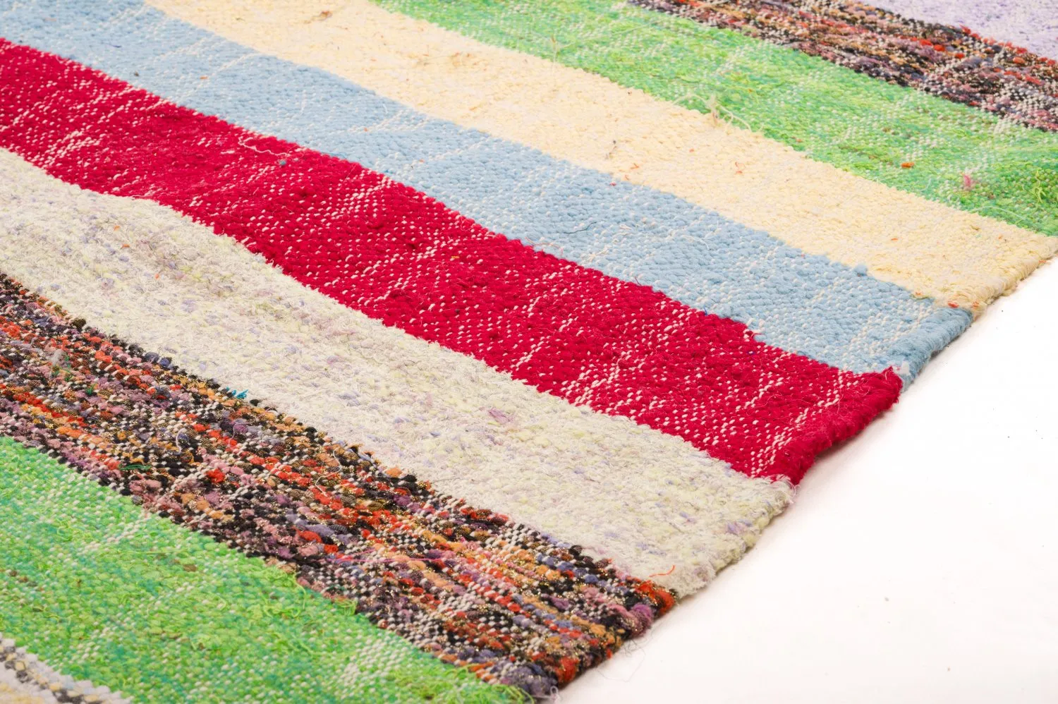 Tapis berbère marocain Boucherouite 125 x 215 cm