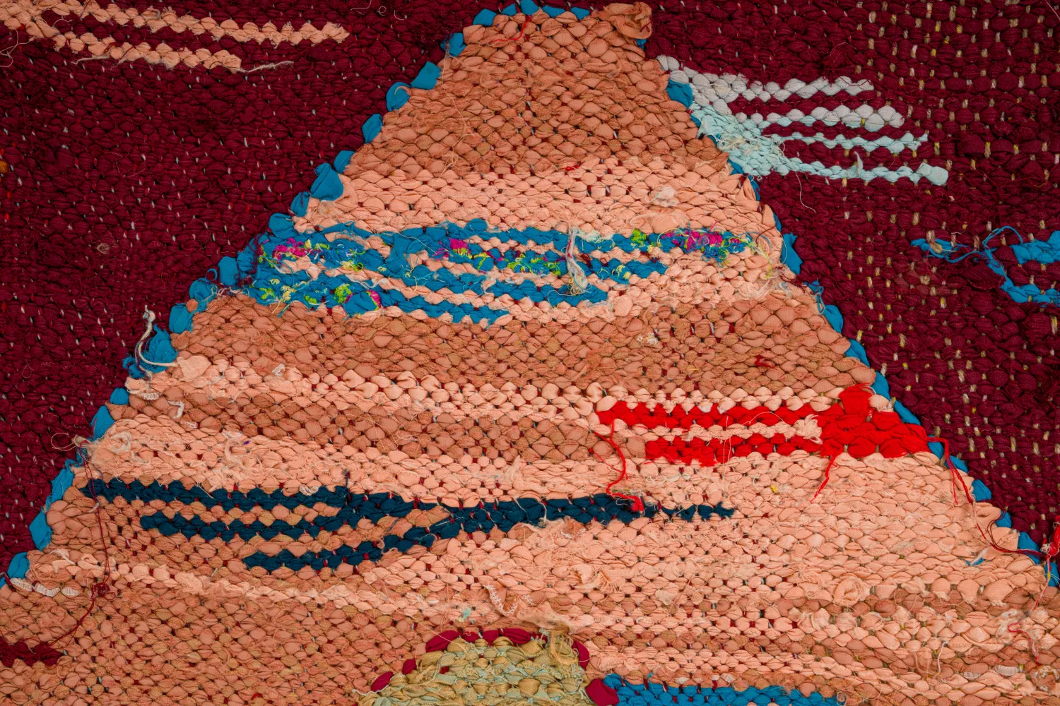 Tapis berbère marocain Boucherouite 160 x 295 cm