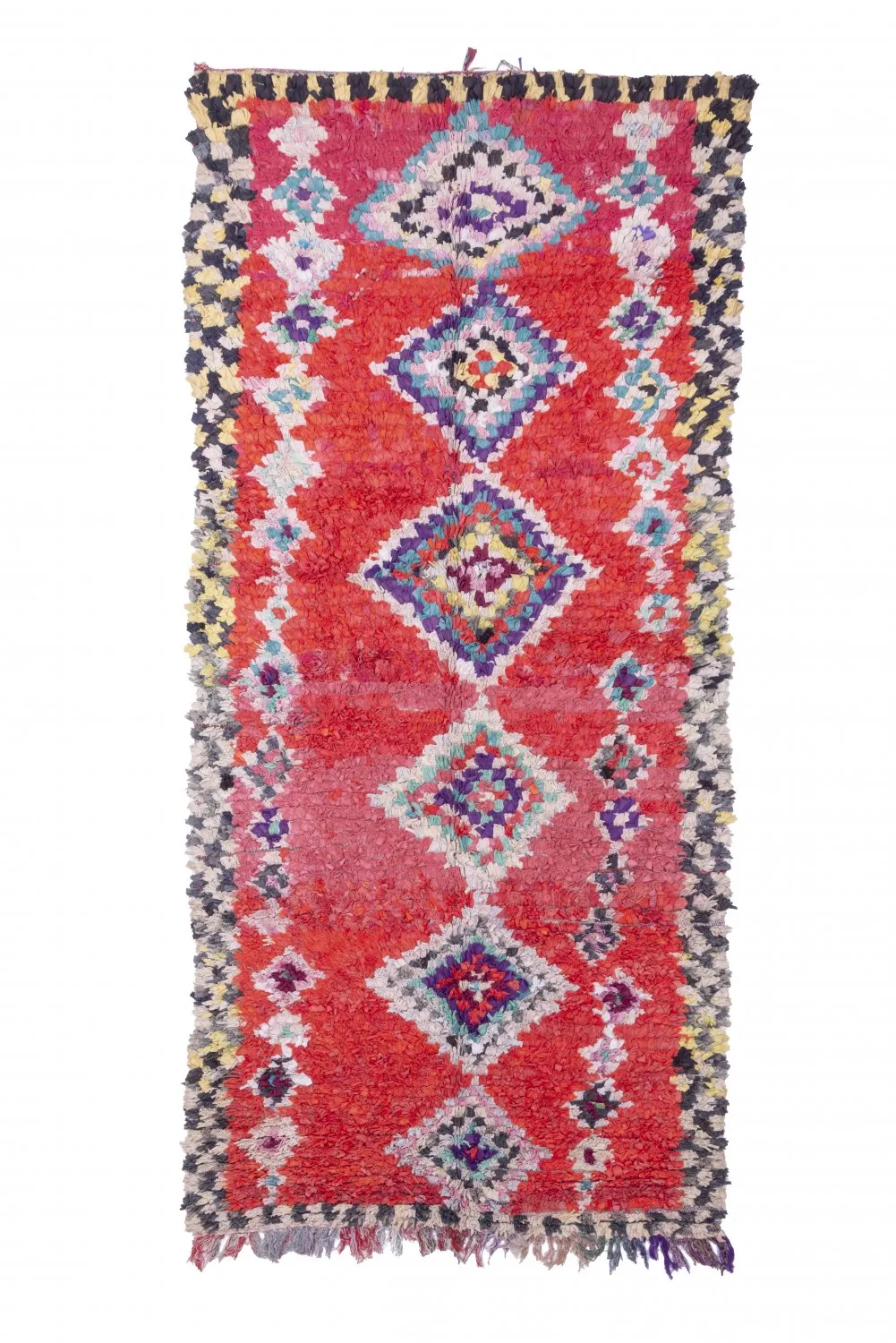 Tapis Marocain Berbère Boucherouite 220 x 125 cm