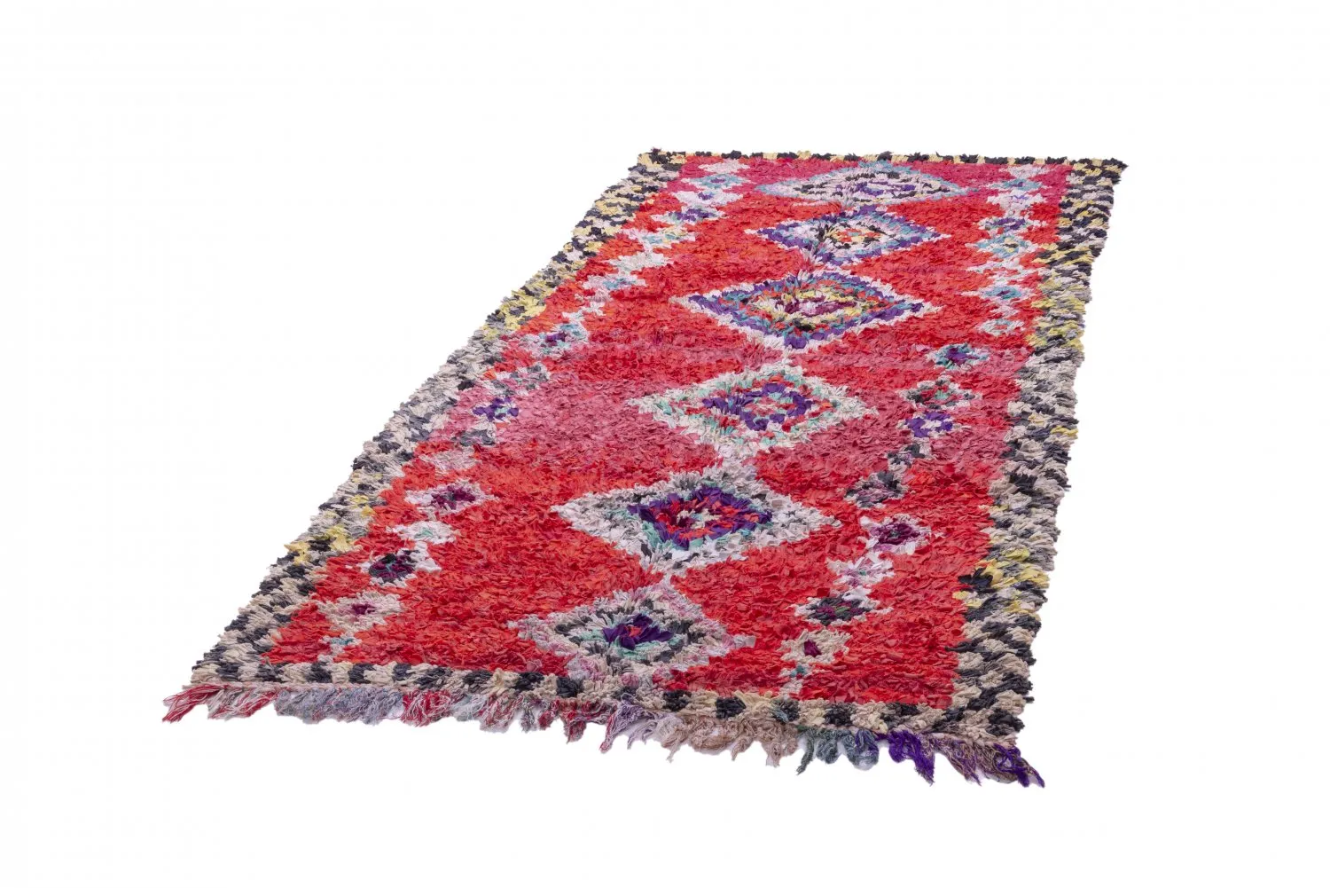 Tapis Marocain Berbère Boucherouite 220 x 125 cm