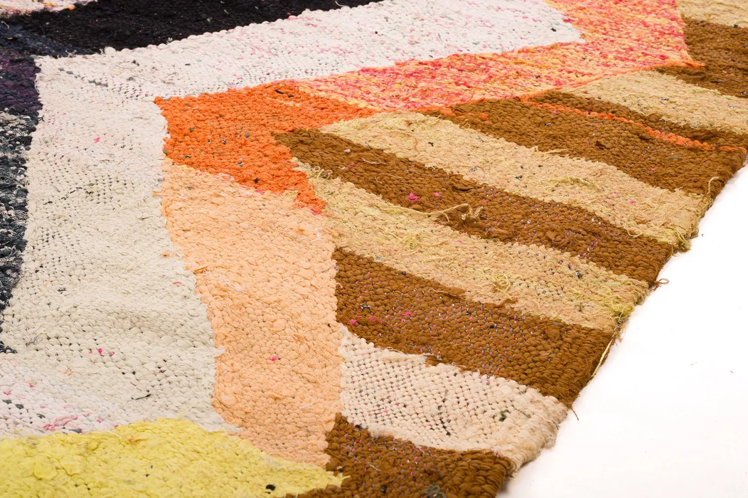 Tapis berbère marocain Boucherouite 155 x 275 cm