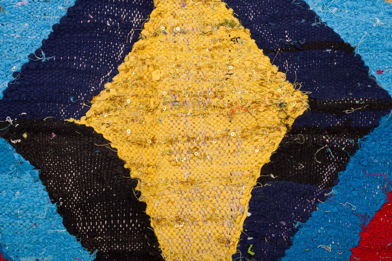 Tapis berbère marocain Boucherouite 140 x 275 cm