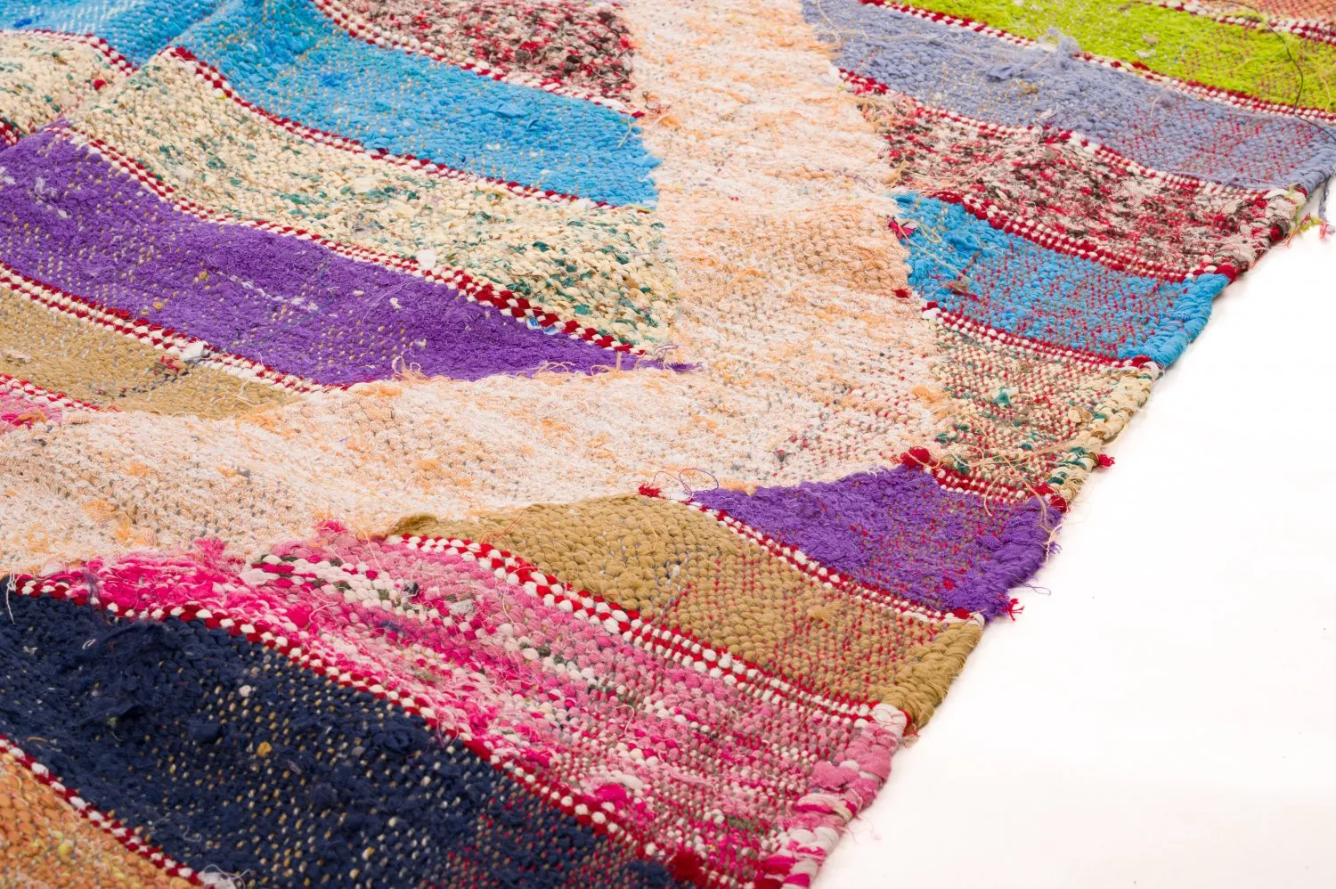 Tapis berbère marocain Boucherouite 125 x 265 cm