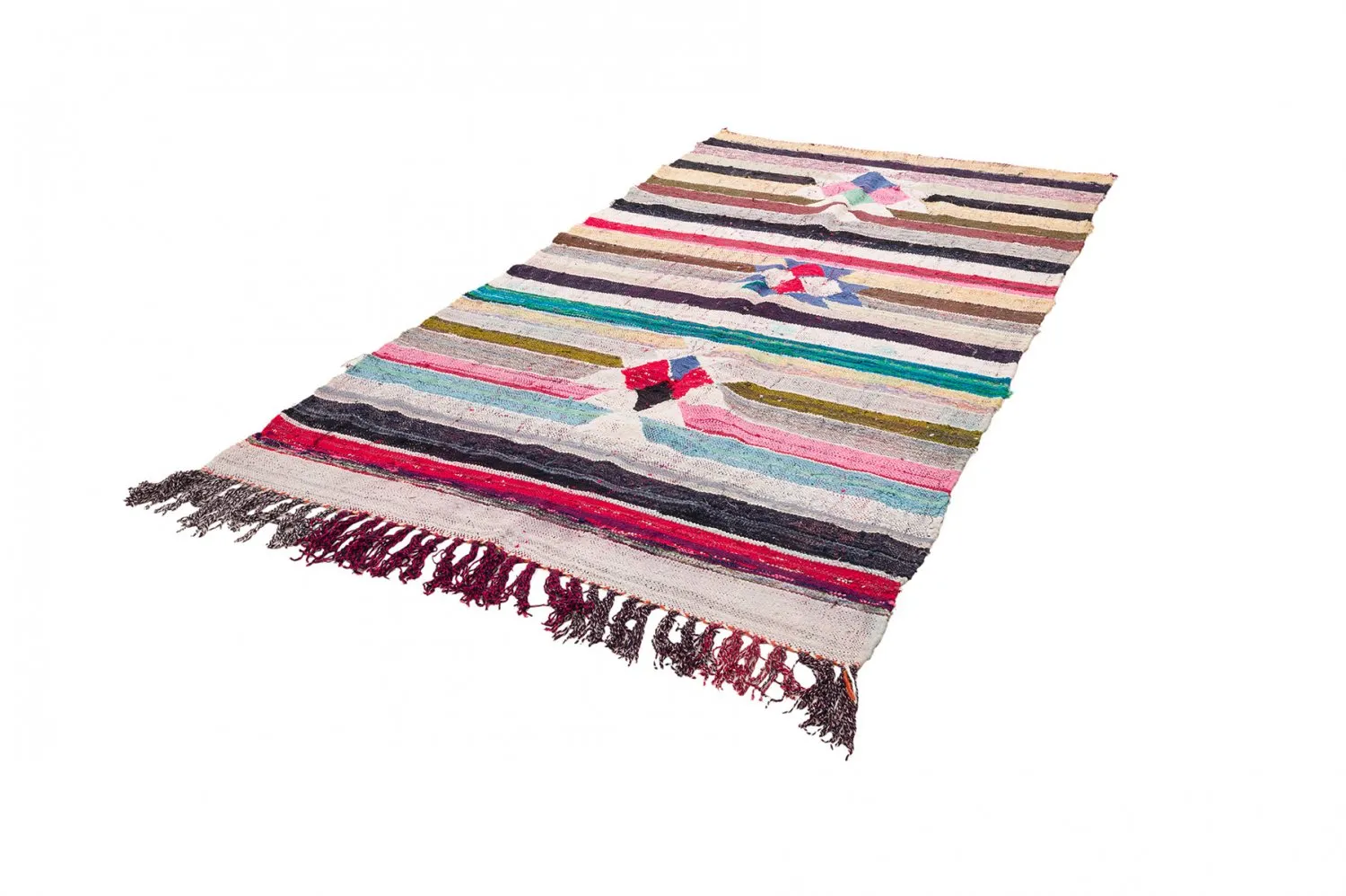 Tapis berbère marocain Boucherouite 145 x 295 cm