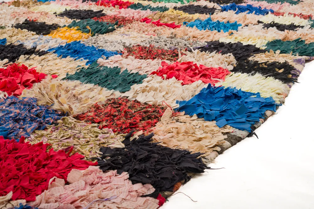 Tapis berbère marocain Boucherouite 280 x 155 cm
