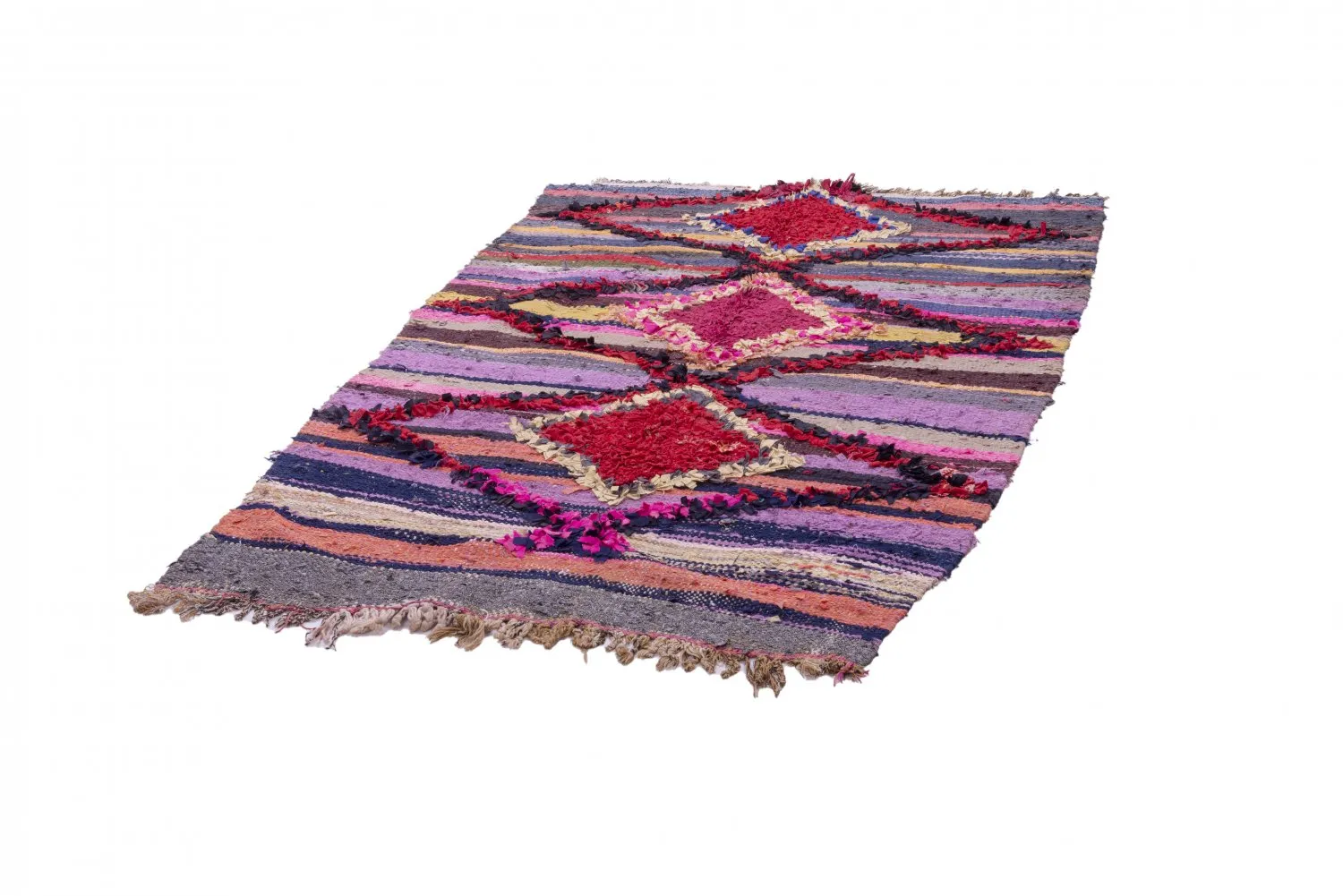Tapis Marocain Berbère Boucherouite 210 x 130 cm