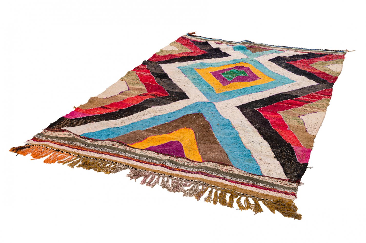 Tapis berbère - Boucherouite 2.90m x 0.87m
