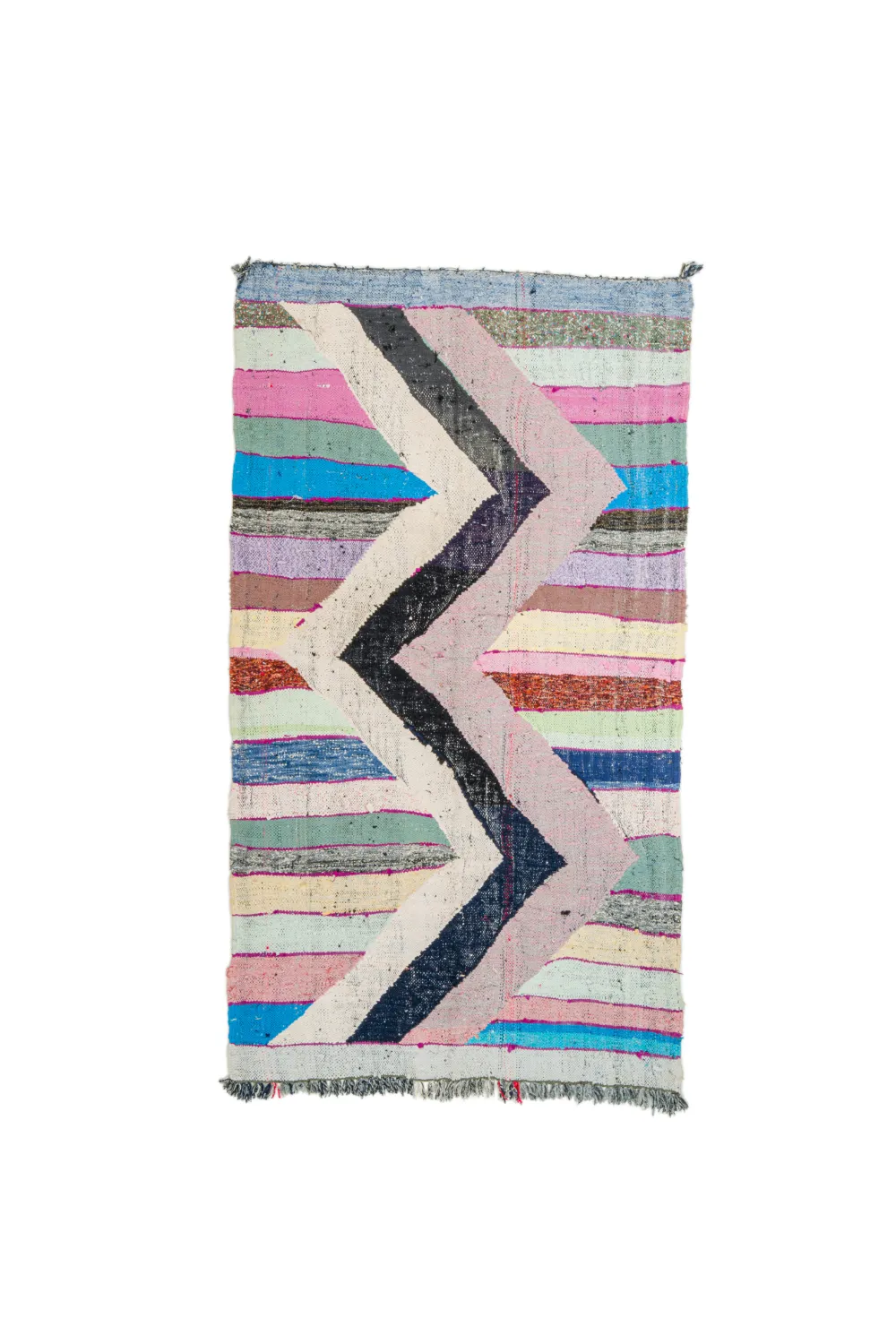 Tapis berbère marocain Boucherouite 130 x 230 cm