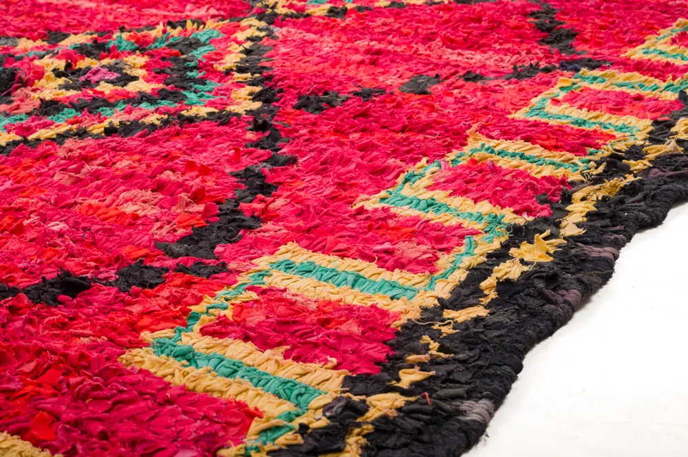 Tapis berbère marocain Boucherouite 340 x 165 cm