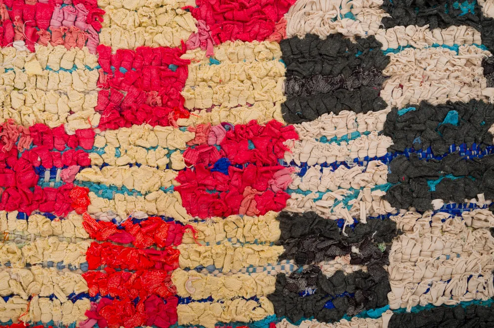 Tapis berbère marocain Boucherouite 360 x 125 cm