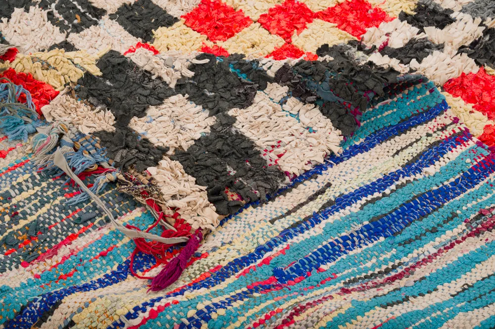 Tapis berbère marocain Boucherouite 360 x 125 cm
