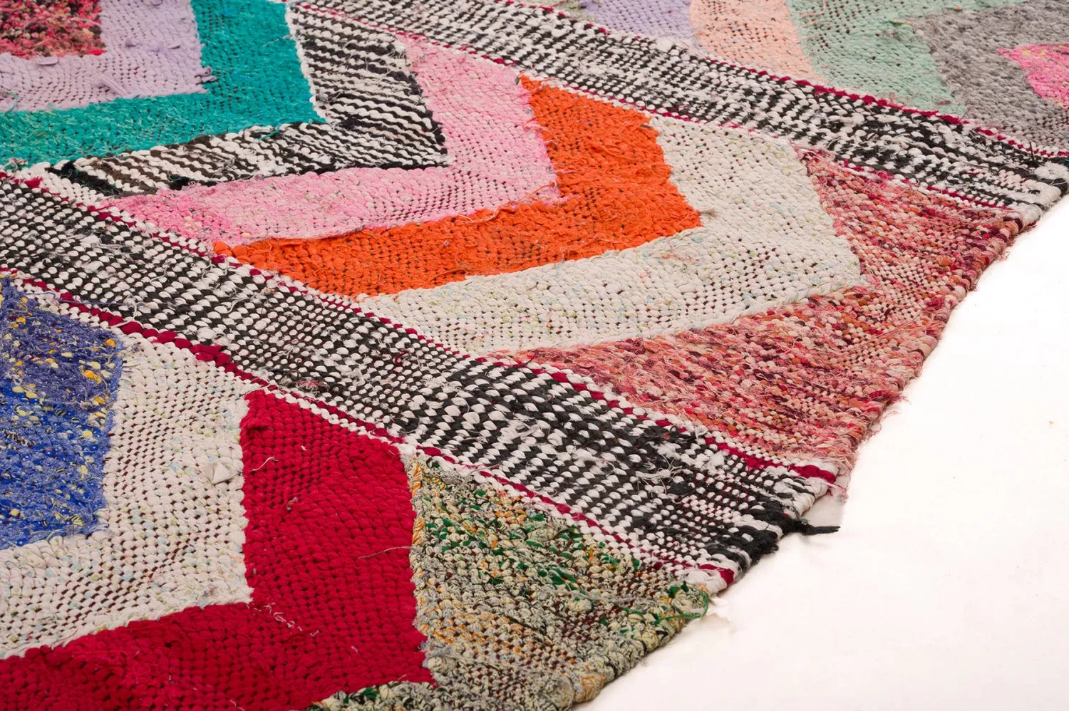 Tapis berbère marocain Boucherouite 150 x 275 cm