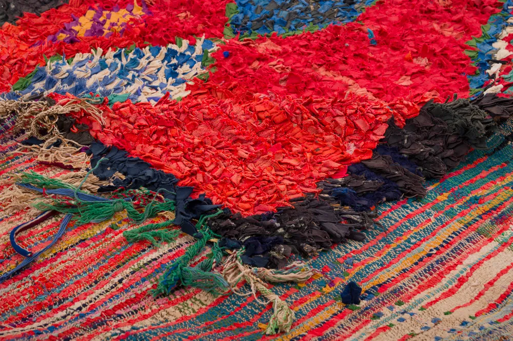 Tapis berbère marocain Boucherouite 290 x 150 cm