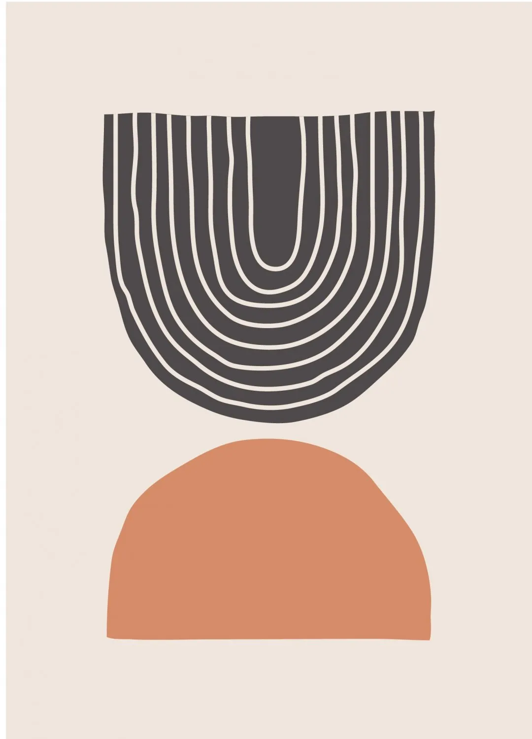 Tapis Wilton - Malo (beige/noir/orange)