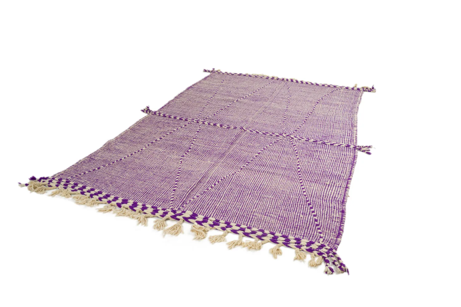 Tapis berbère marocain Boucherouite 170 x 260 cm