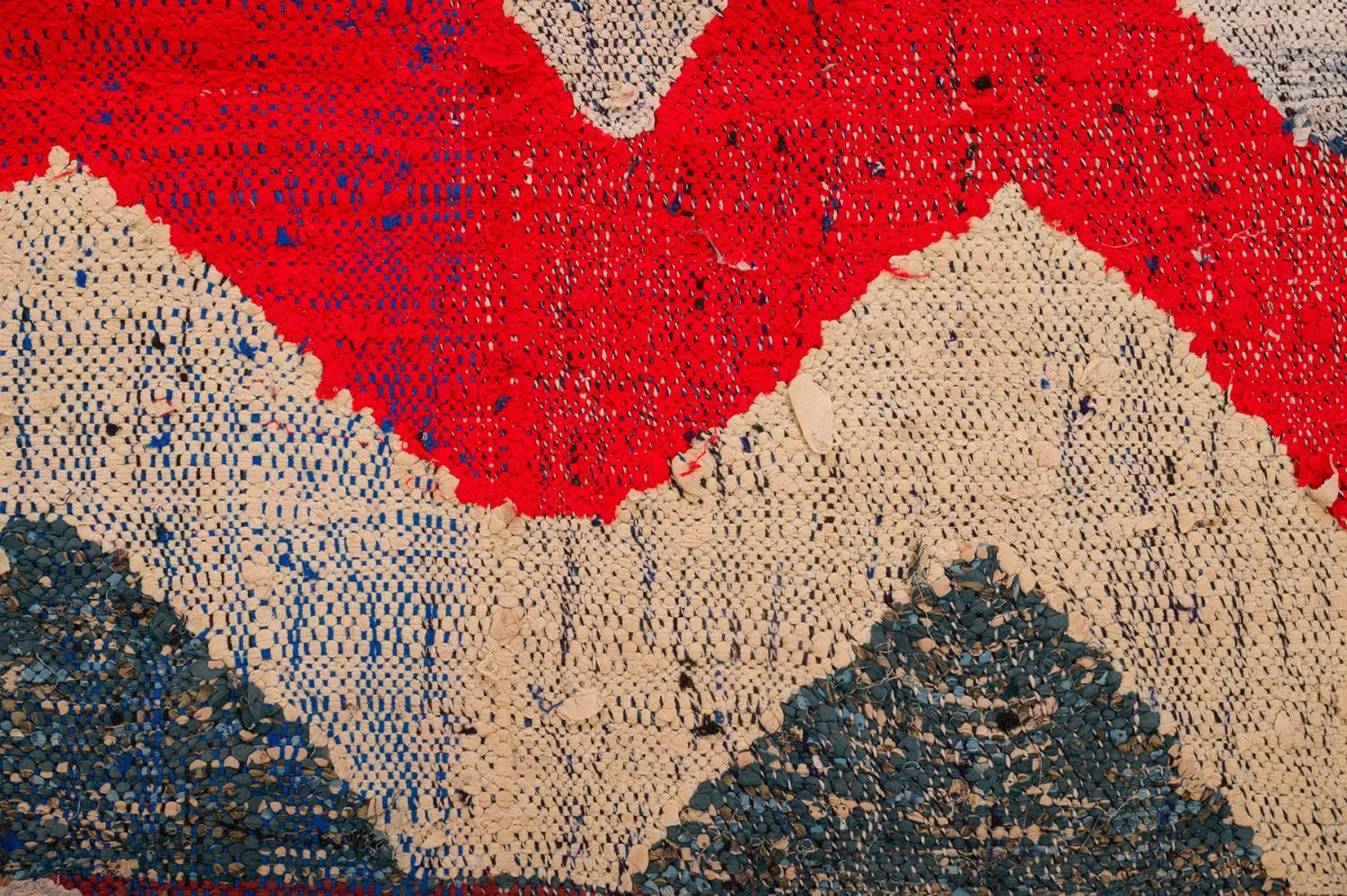 Tapis berbère marocain Boucherouite 150 x 285 cm