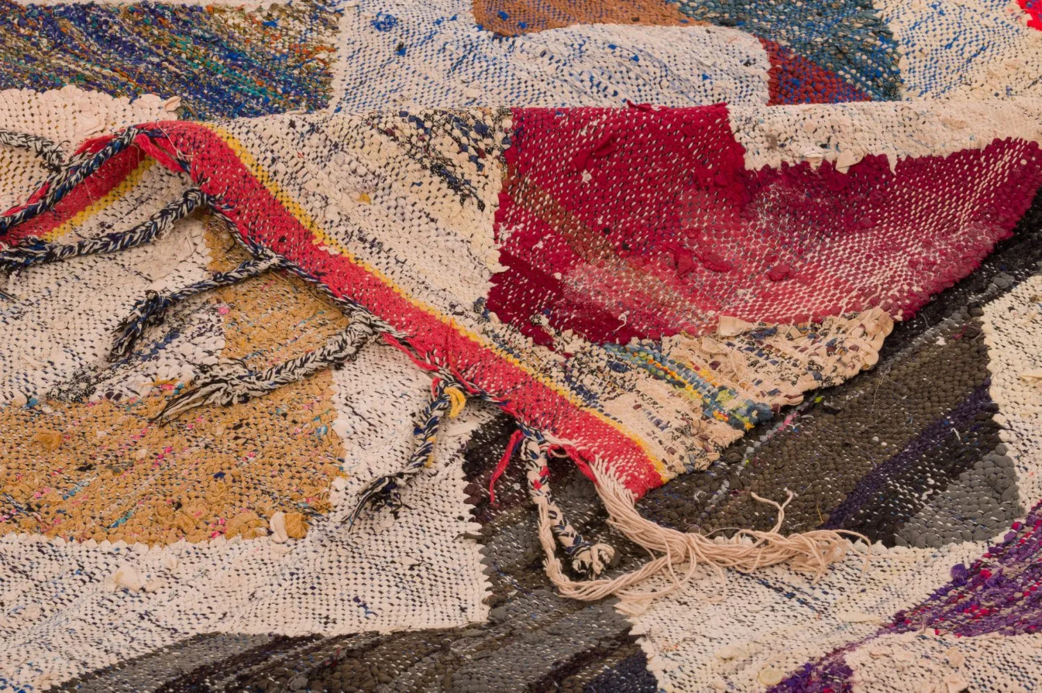 Tapis berbère marocain Boucherouite 150 x 285 cm