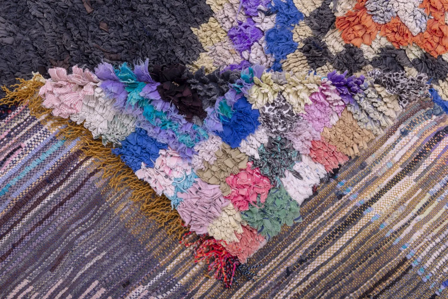 Tapis Marocain Berbère Boucherouite 215 x 160 cm