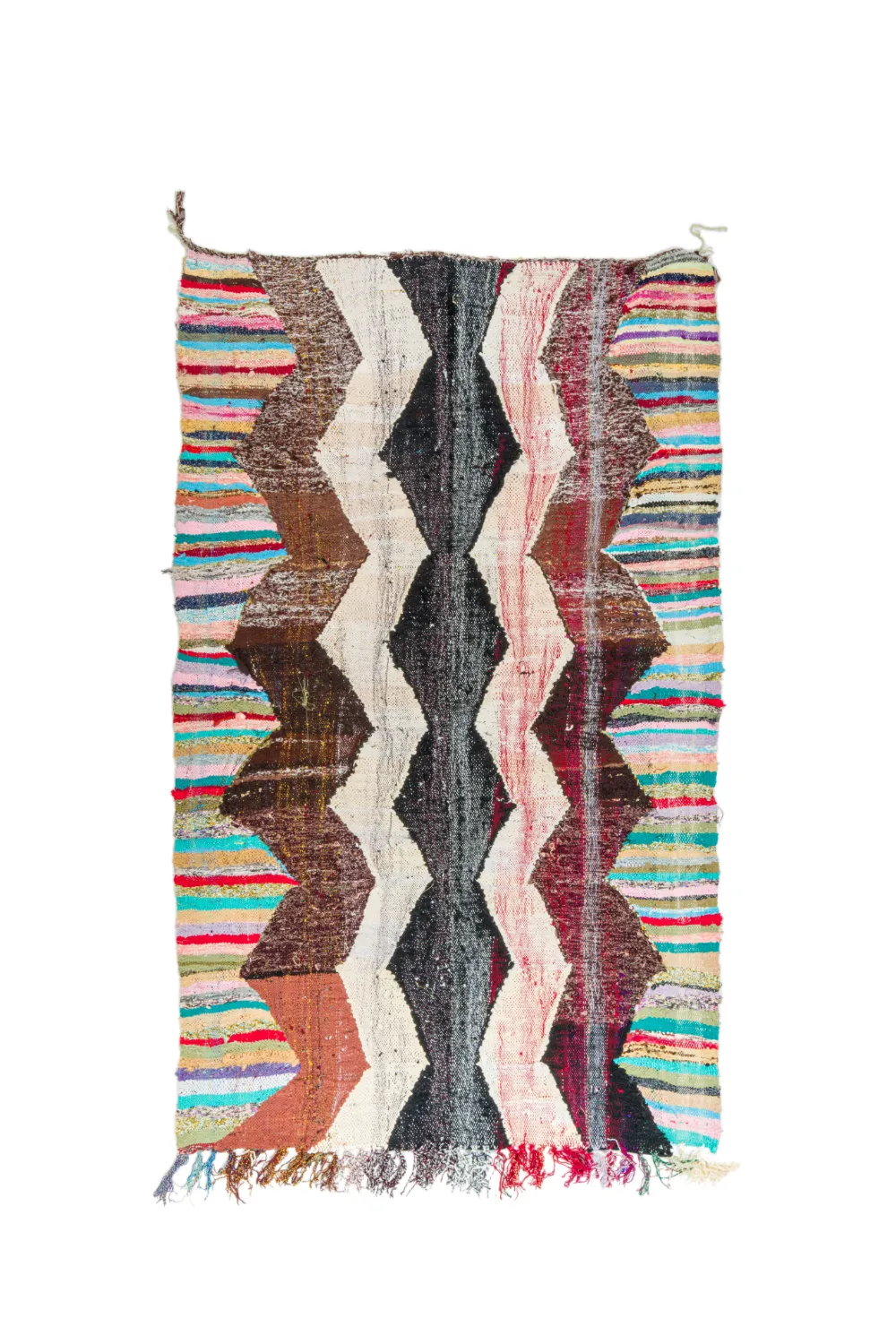 Tapis berbère marocain Boucherouite 140 x 230 cm