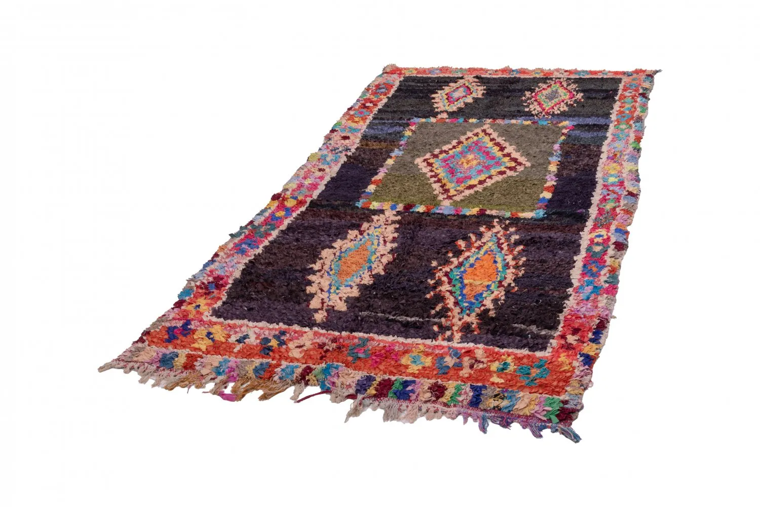 Tapis Marocain Berbère Boucherouite 280 x 130 cm