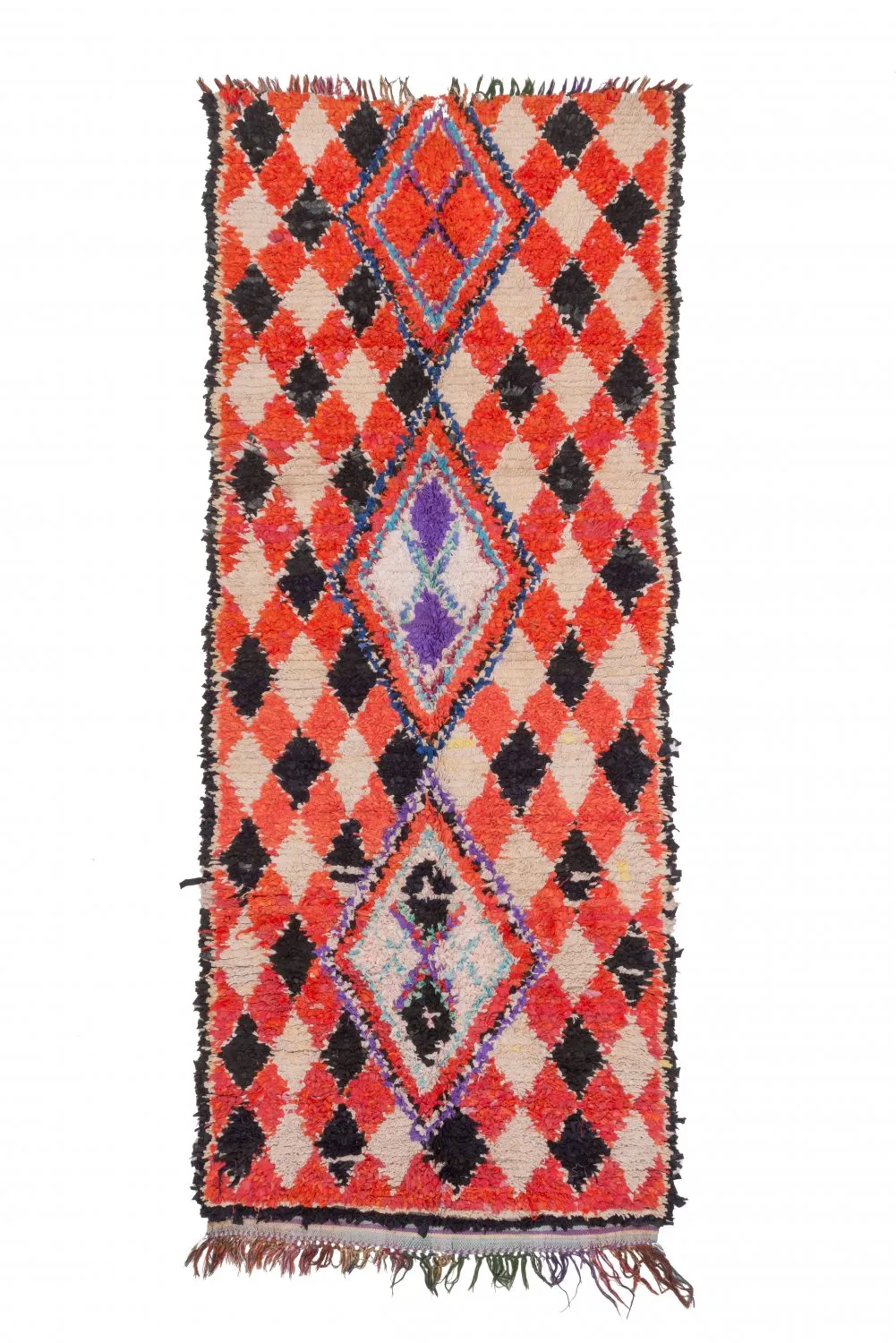 Tapis Marocain Berbère Boucherouite 255 x 105 cm