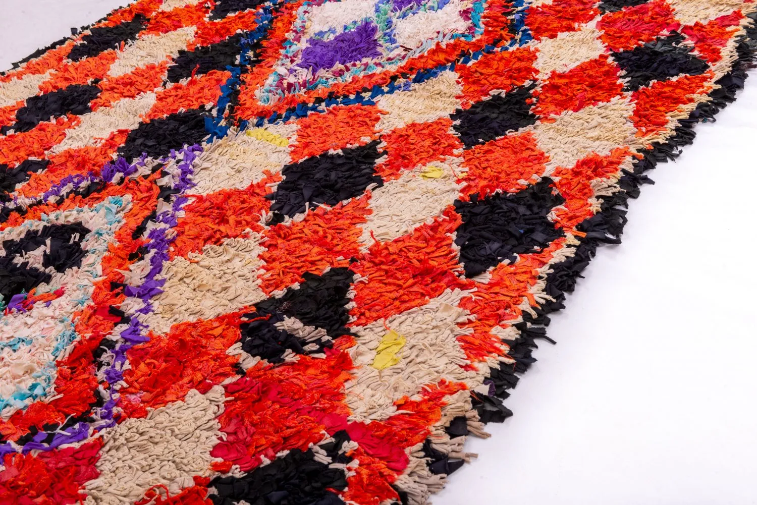 Tapis Marocain Berbère Boucherouite 255 x 105 cm