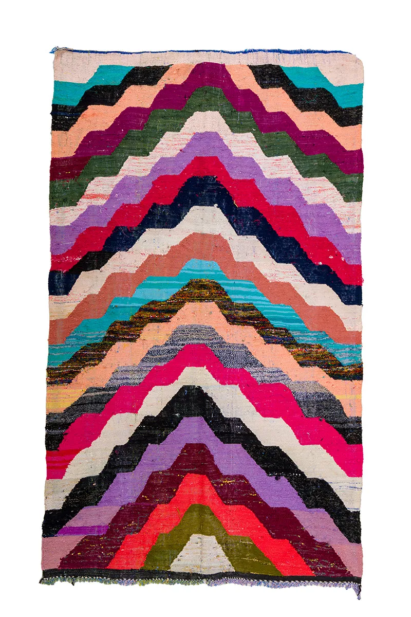 Tapis berbère marocain Boucherouite 145 x 235 cm