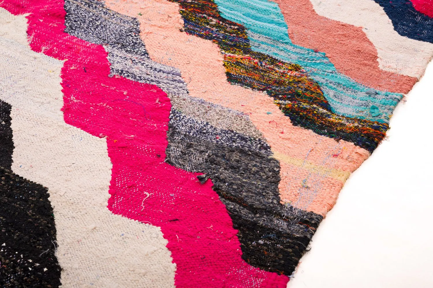 Tapis berbère marocain Boucherouite 145 x 235 cm