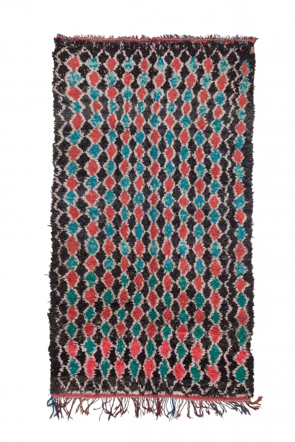 Tapis berbère marocain Boucherouite 395 x 180 cm