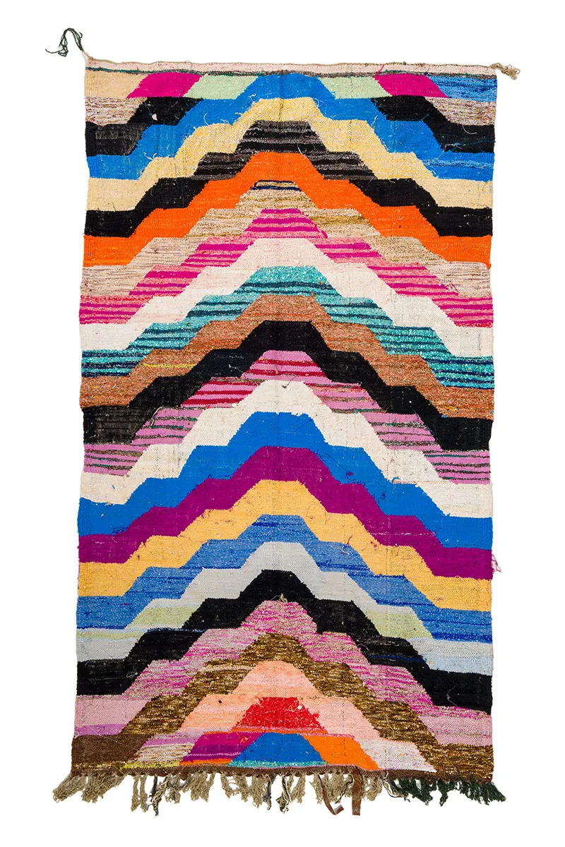 Tapis berbère marocain Boucherouite 150 x 255 cm